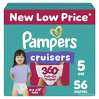 Pampers Diapers - Cruisers 360 - Size 5, 128 Count, Babyproof up to 100% Leakproof Pull-On Diaper