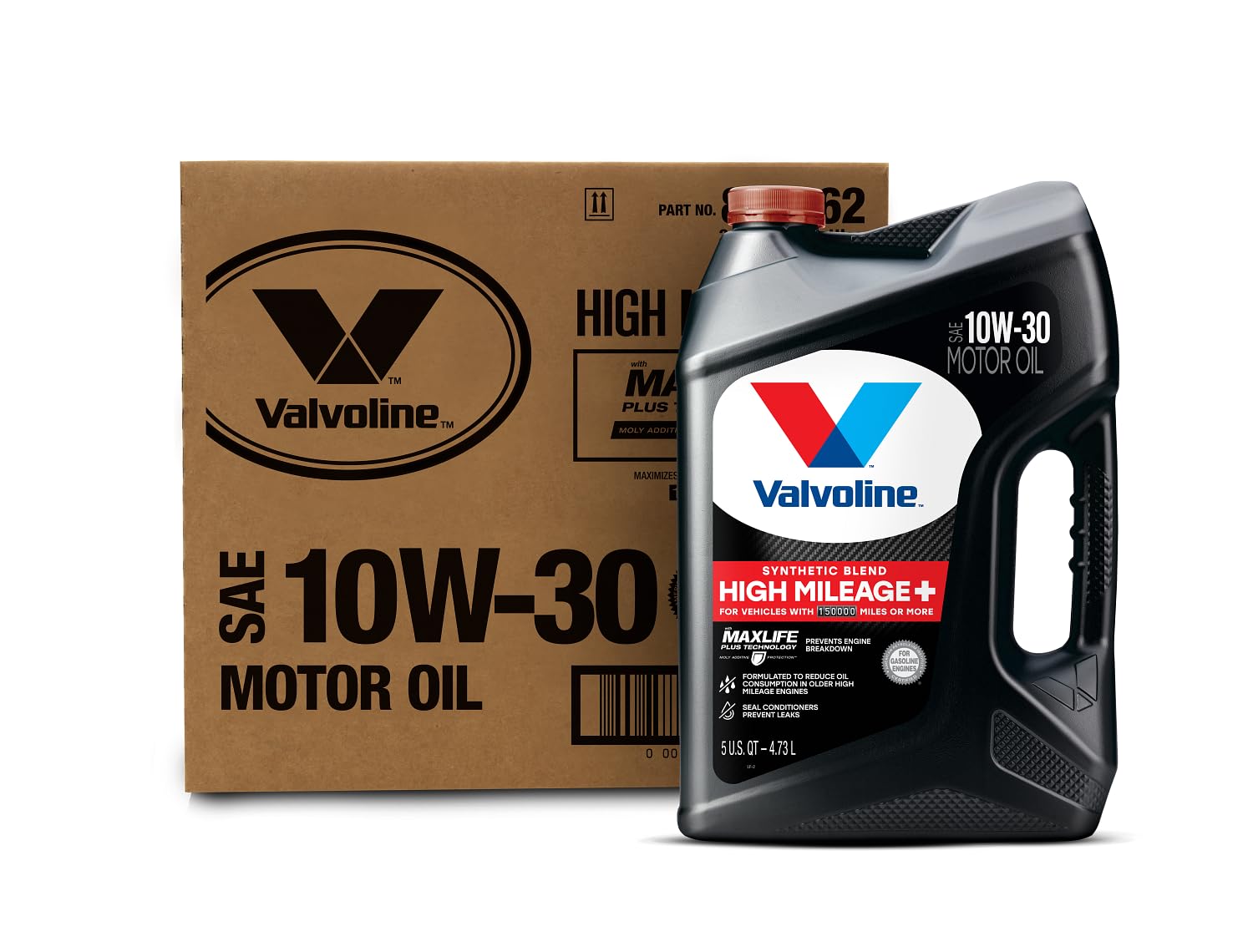Valvoline High Mileage 150K with Maxlife Plus Technology 5W-30 Motor Oil 5 Quart
