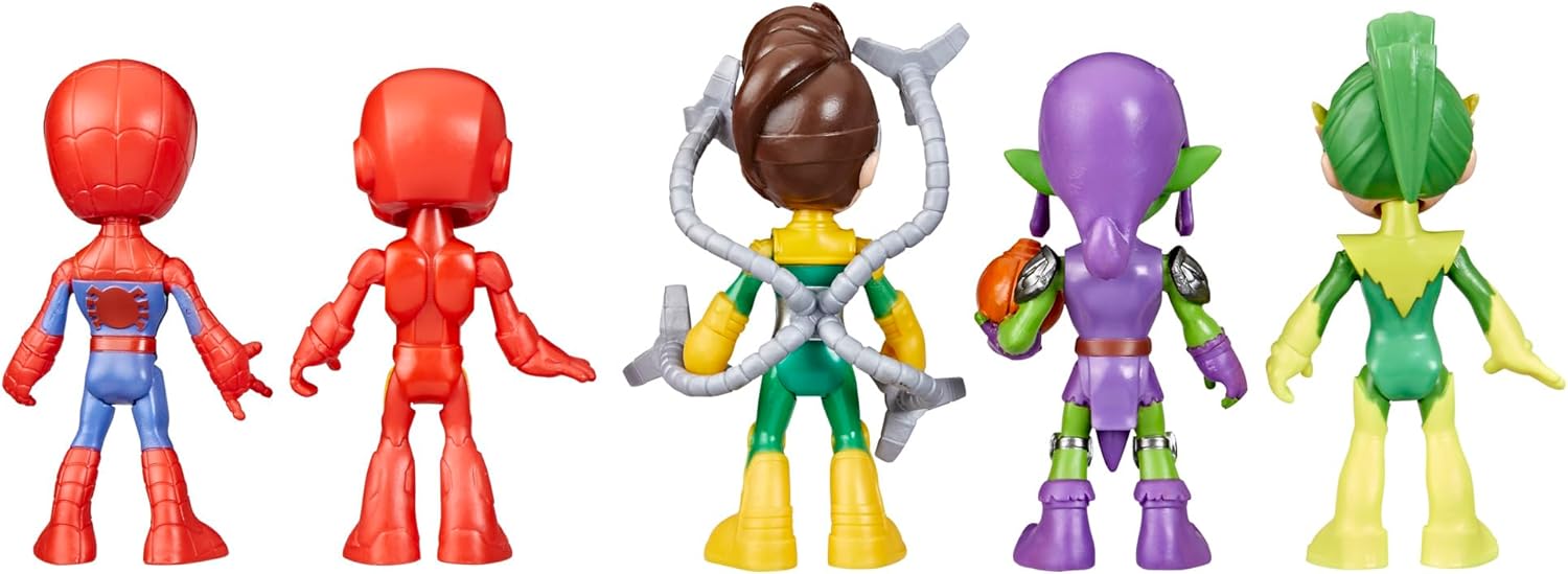 Spidey and his Amazing Friends Hasbro Marvel, Friends & Foes Pack, 5 Action Figures, 4-Inch, Preschool Super Hero Toys for Kids Ages 3 and Up (Amazon Exclusive)