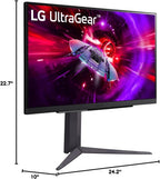 LG 27GR83Q-B 27-inch UltraGear QHD (2560x1440) IPS Gaming Monitor, 240Hz, 1ms, DisplayHDR 400, G-Sync AMD FreeSync Premium, HDMI 2.1 DisplayPort, 4-Pole HP Out DTS GP:X, Tilt/Height/Pivot Stand, Black