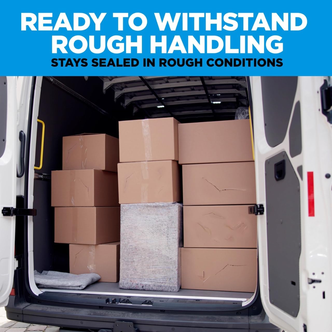 Scotch Heavy Duty Shipping Packing Tape, Clear, Packing Tape for Moving Boxes and Packaging Supplies, 1.88 in. x 22.2 yd., 6 Roll Dispensers, Moving Supplies