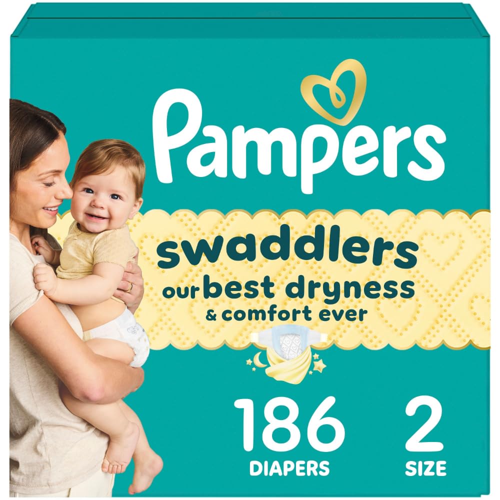 Pampers Swaddlers Diapers, Size 5 (20-37 lbs), 132 Count, Absorbent, Keeps Baby Dry and Comfortable, Skin Safe Disposable Baby Diaper (Packaging May Vary)