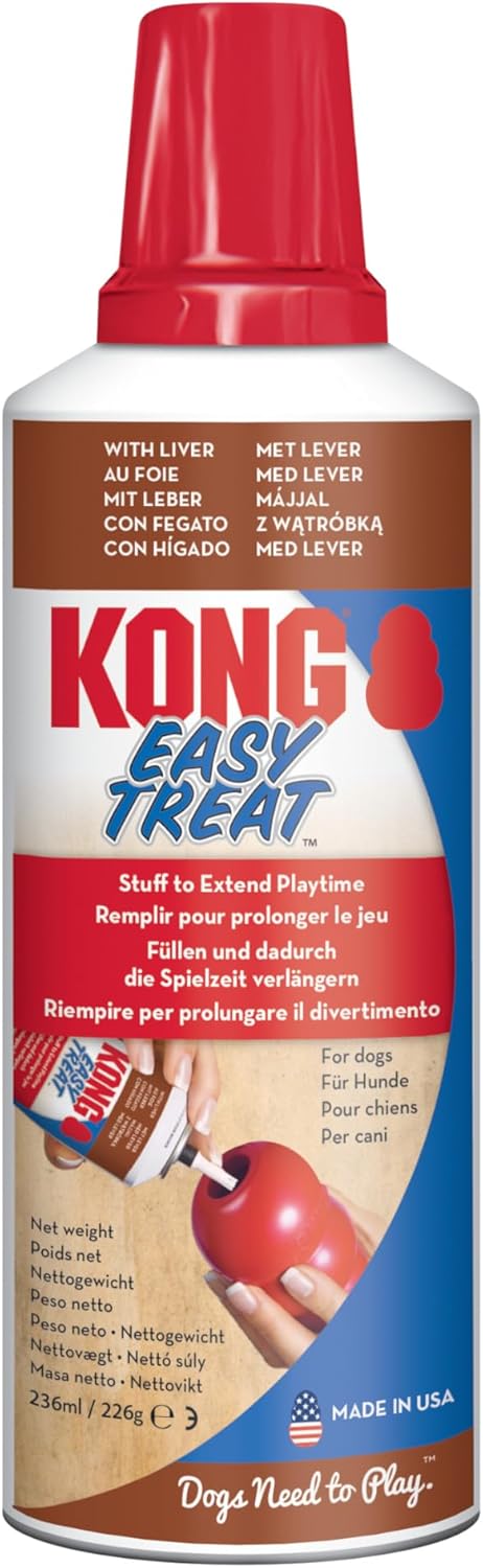 KONG - Easy Treat - Dog Treat Paste - Peanut Butter - 8 Ounce (Pack of 2)