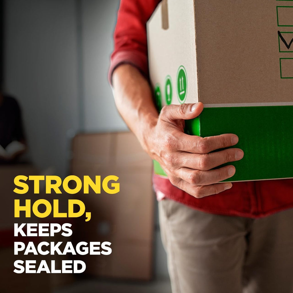 Scotch Sure Start Packing Tape, Clear, Holiday Wrapping Tape with Quiet Unwind and Easy Start, 1.88 in. x 22.2 yd., 6 Tape Rolls with Dispensers