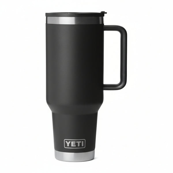 YETI Rambler 40 oz Travel Mug with Flip Straw Lid – Stainless Steel, Vacuum Insulated, Leakproof, Cup Holder Friendly