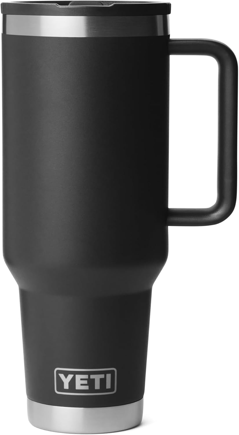 YETI Rambler 40 oz Travel Mug with Flip Straw Lid – Stainless Steel, Vacuum Insulated, Leakproof, Cup Holder Friendly