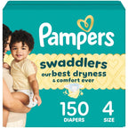 Pampers Swaddlers Diapers, Size 5 (20-37 lbs), 132 Count, Absorbent, Keeps Baby Dry and Comfortable, Skin Safe Disposable Baby Diaper (Packaging May Vary)