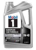 Mobil 1 European Car Formula Full Synthetic Motor Oil 0W-40, 5 Quart