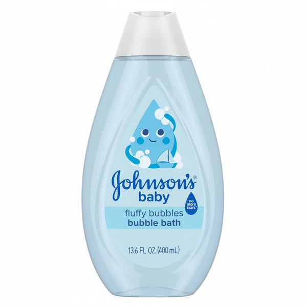 Johnson's Baby Fluffy Bubbles Bubble Bath, No More Tears, Gently Cleanses Delicate Skin Without Feeling Dry, Hypoallergenic, No Added Parabens, Sulfates & Dyes, 13.6 fl. oz