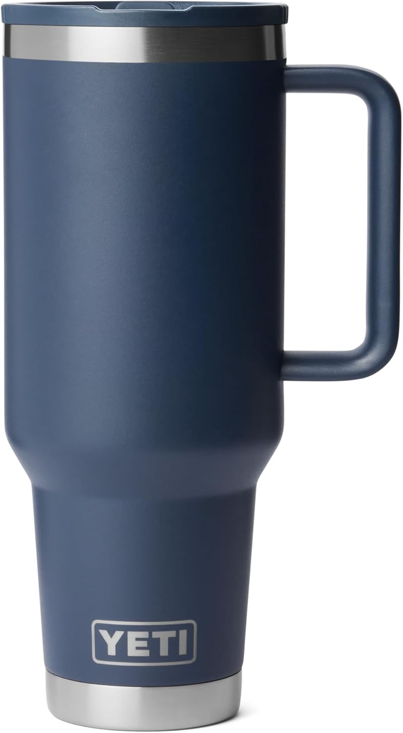 YETI Rambler 40 oz Travel Mug with Flip Straw Lid – Stainless Steel, Vacuum Insulated, Leakproof, Cup Holder Friendly