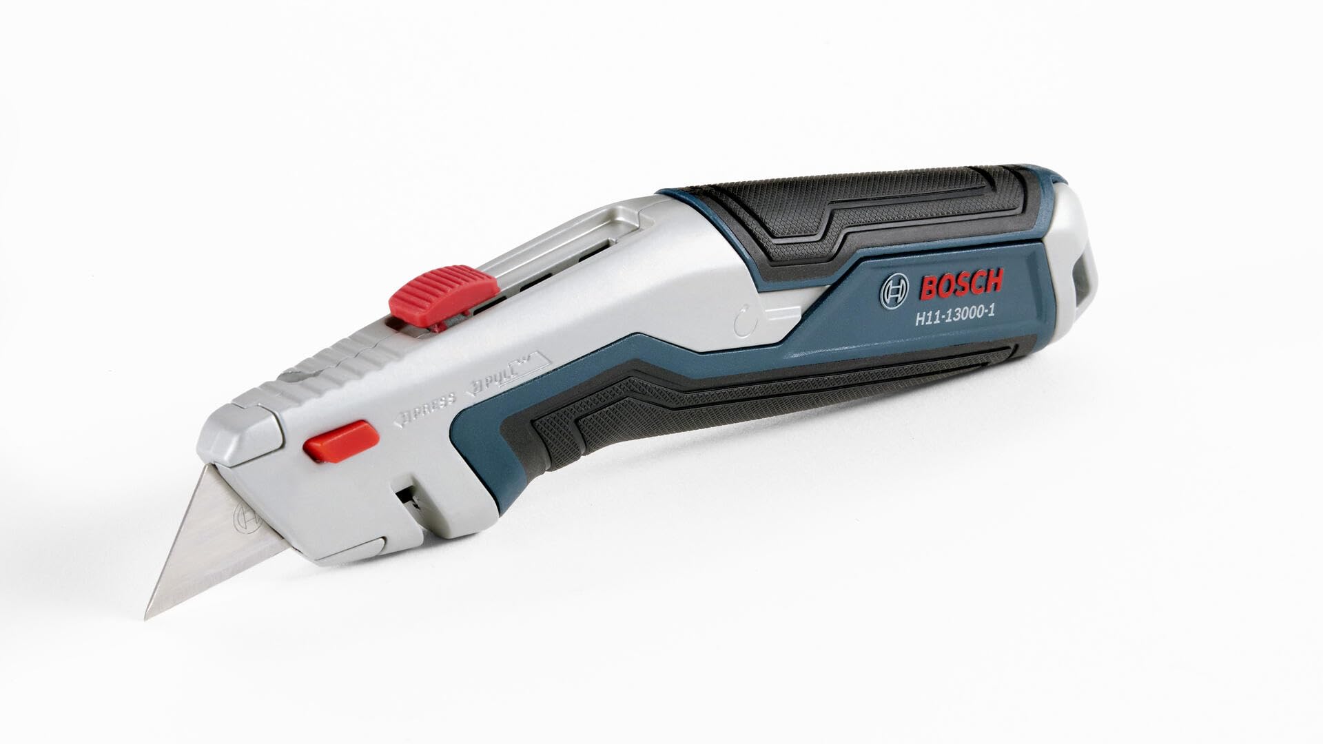 Bosch H11-14100-1 2-Piece Utility Knife Set | Folding and Snap-Off Knives with Robust Design, Integrated Blade Storage, and Belt Clip - Includes 4 Blades