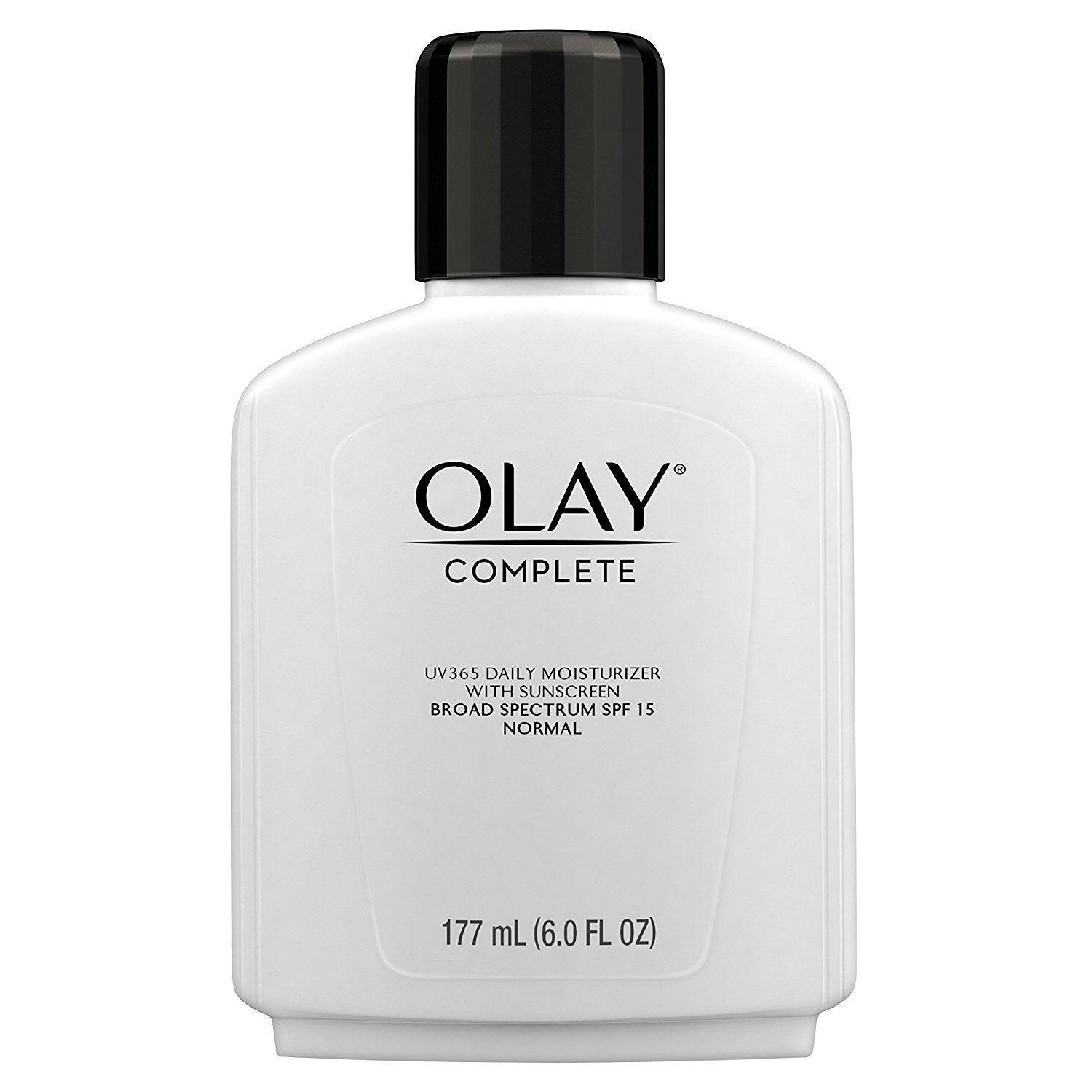 Olay Face Moisturizer, Complete with Sunscreen SPF 15, Daily Facial Lotion for Normal Skin, Lightweight Hydrating Broad Spectrum Sun Protection - Vitamin C, E, and Niacinamide - 6 Oz 2 Pack