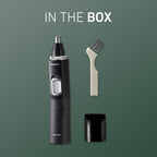 Panasonic Ear and Nose Hair Trimmer for Men with Vacuum Cleaning System, Powerful Motor and Dual-Edge Blades for Smoother Cutting, Wet/Dry – ER-GN70-K (Black)