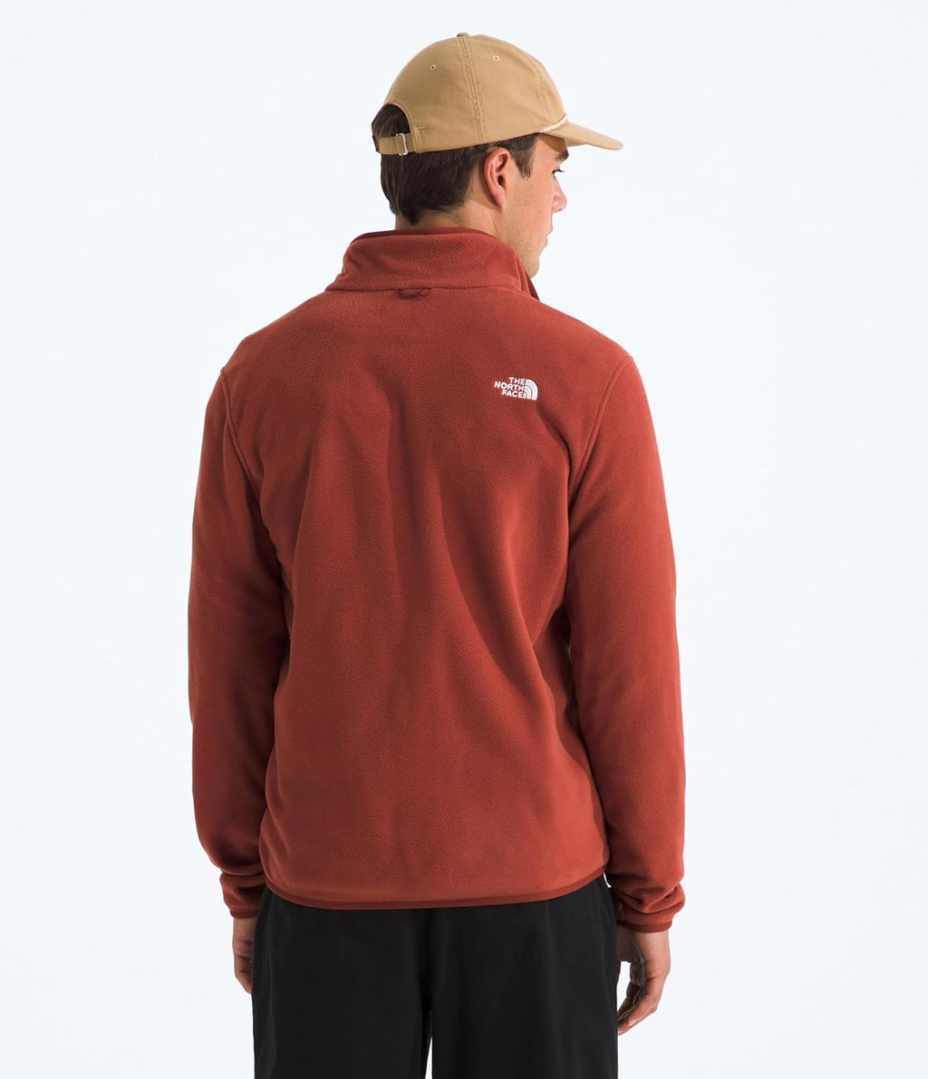 The North Face Men's Glacier Fleece Jacket - Soft Fleece Zip Up Jacket, Zip Pockets, Reinforced Binding, Iron Clay, X-Large