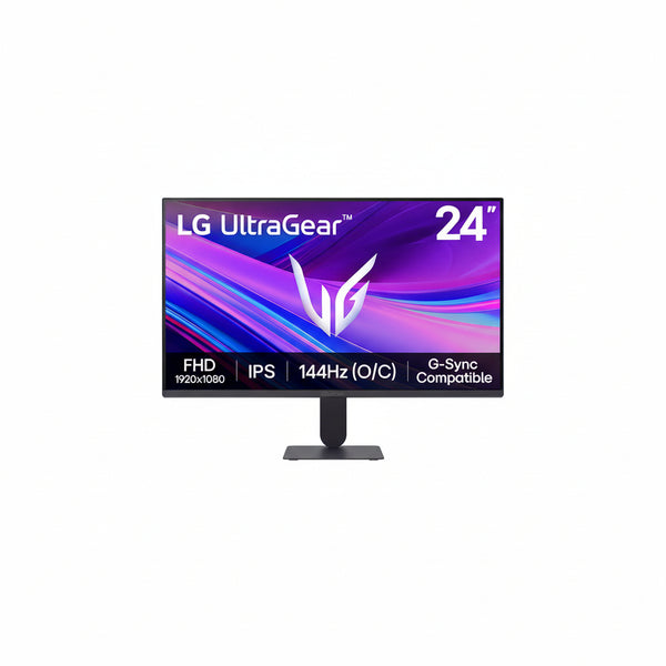 LG 24G411A-B 24-inch Ultragear Full HD (1920 x 1080) IPS Gaming Monitor, 144Hz (O/C), 1ms MBR, NVIDIA G-Sync Compatible, AMD FreeSync, HDR10, HDMI, DisplayPort, Slim Stand, Black