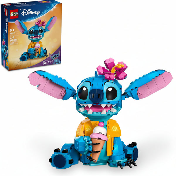 LEGO Disney Stitch Toy Building Kit, Disney Toy for 9 Year Old Kids, Buildable Figure with Ice Cream Cone, Fun Gift for Girls, Boys and Lovers of The Hit Movie Lilo and Stitch, 43249