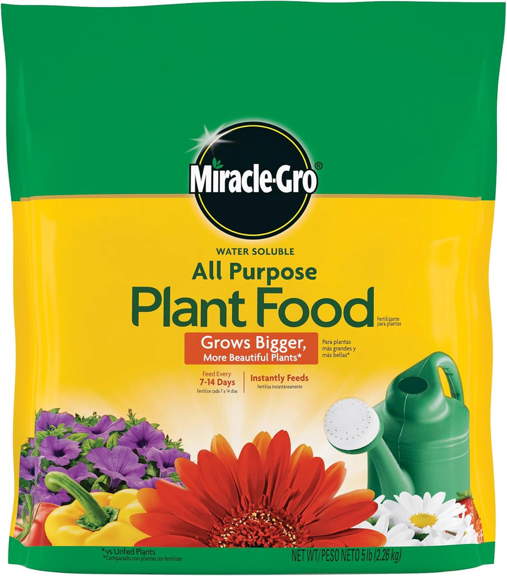 Miracle-Gro Water Soluble All Purpose Plant Food, For All Indoor or Outdoor Plants, Roses, Flowers, Vegetables, Houseplants, Trees, and Shrubs, 1.5 lbs