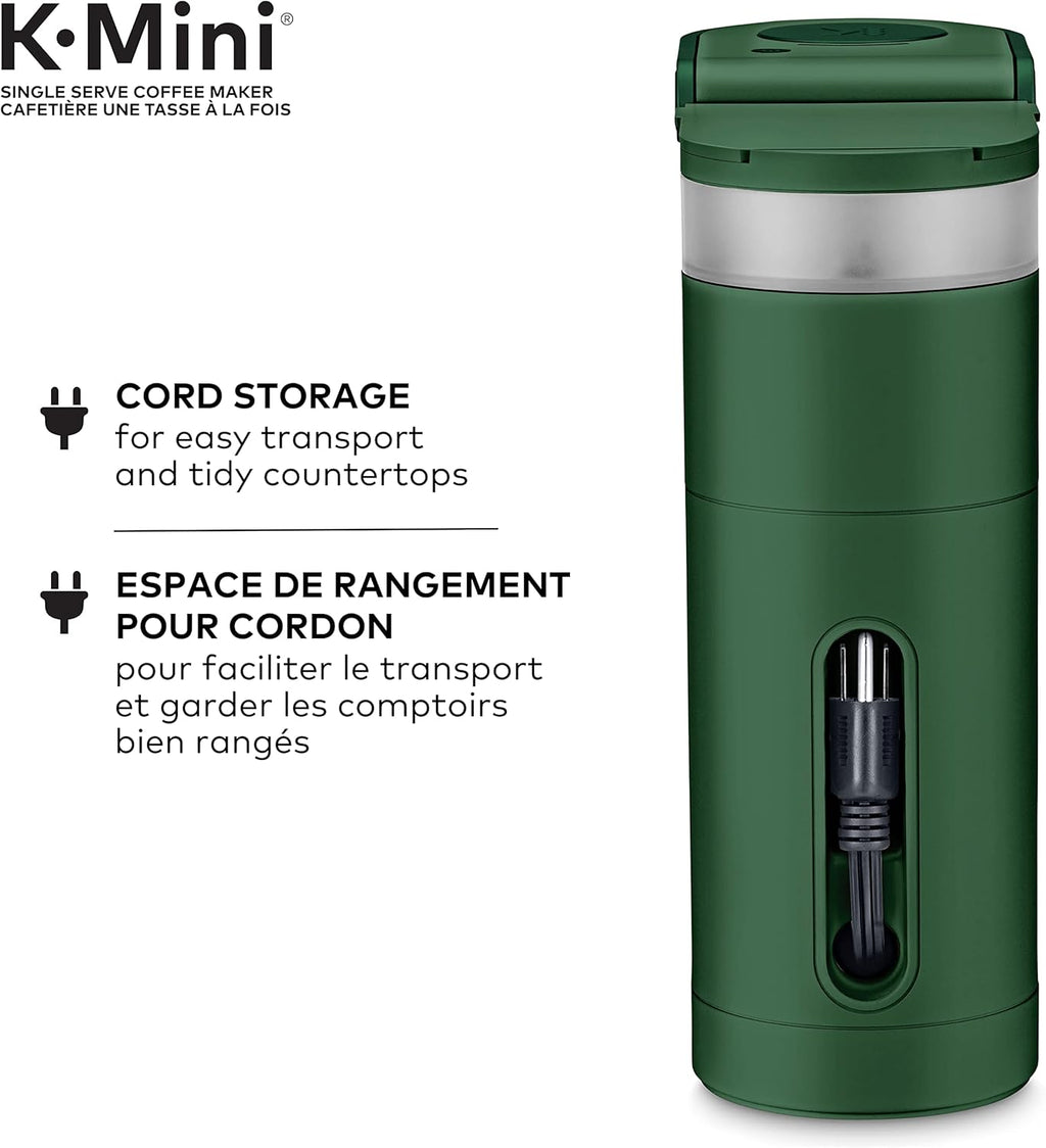 Keurig K-Mini Single Serve K-Cup Pod Coffee Maker, Featuring An Ultra-sleek Design, Evergreen