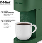 Keurig K-Mini Single Serve K-Cup Pod Coffee Maker, Featuring An Ultra-sleek Design, Evergreen