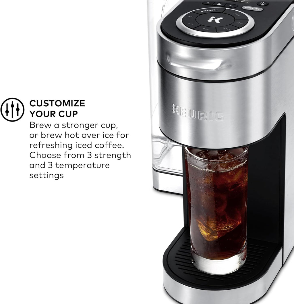 Keurig K-Supreme Plus Single Serve K-Cup Pod Coffee Maker, MultiStream Technology, Customizable Strength and Temperature Settings, Programmable, 78oz Removable Reservoir, Stainless Steel