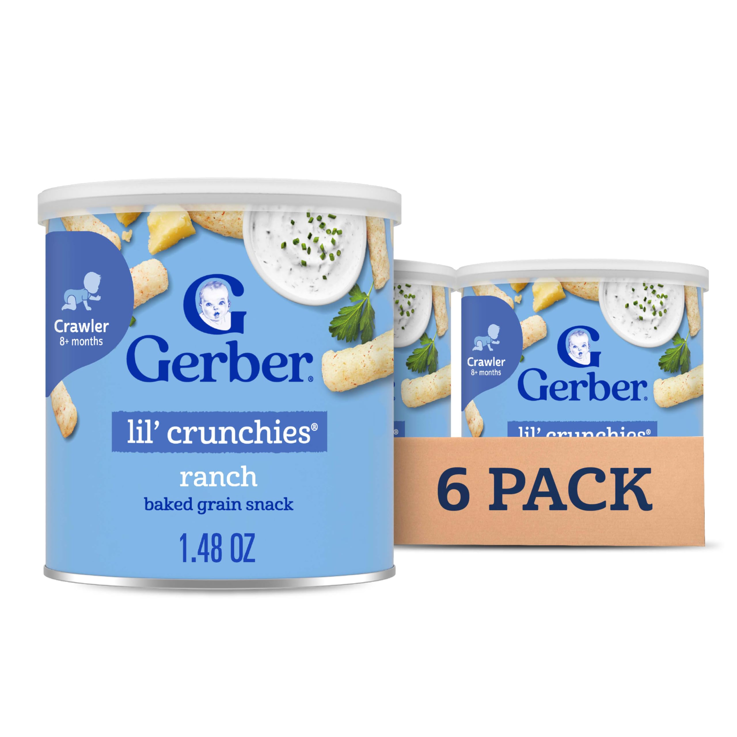 Gerber Snacks for Baby Lil Crunchies, Garden Tomato, 1.48 Ounce (Pack of 6)
