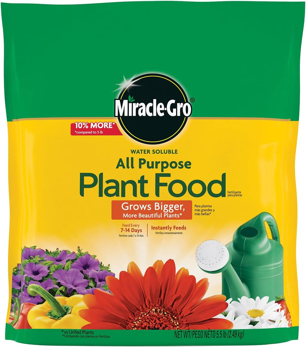 Miracle-Gro Water Soluble All Purpose Plant Food, For All Indoor or Outdoor Plants, Roses, Flowers, Vegetables, Houseplants, Trees, and Shrubs, 1.5 lbs