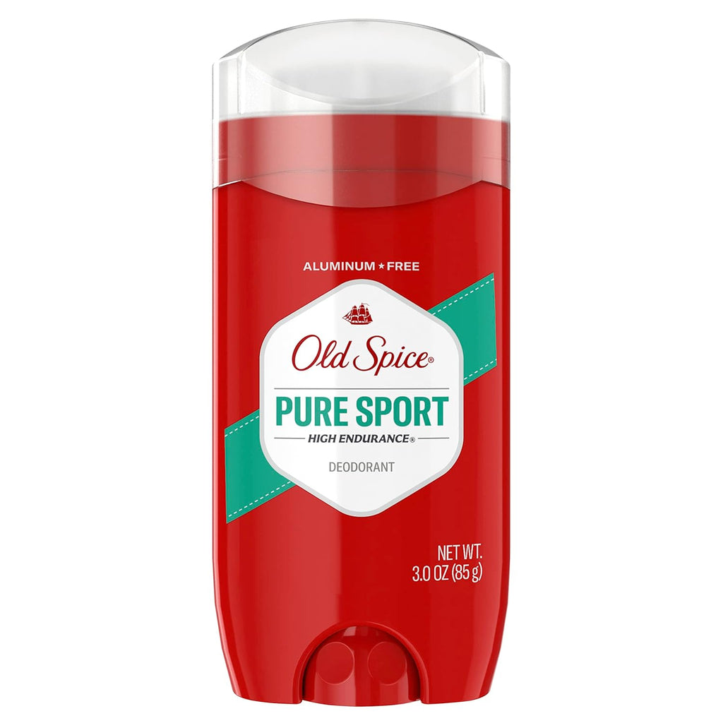 Old Spice Aluminum Free Deodorant For Men, High Endurance, 24/7 Sweat Defense & Odor Protection, 24/7 Freshness & Lasting Scent, Pure Sport Scent, 3.0 oz (Pack of 2)