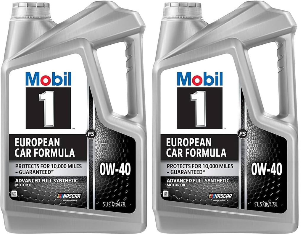 Mobil 1 European Car Formula Full Synthetic Motor Oil 0W-40, 5 Quart