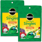 Miracle-Gro Watering Can Singles All Purpose Water Soluble Plant Food, For Flowers, Vegetables, Houseplants, Trees, Indoor and Outdoor Plants, 24 Packets