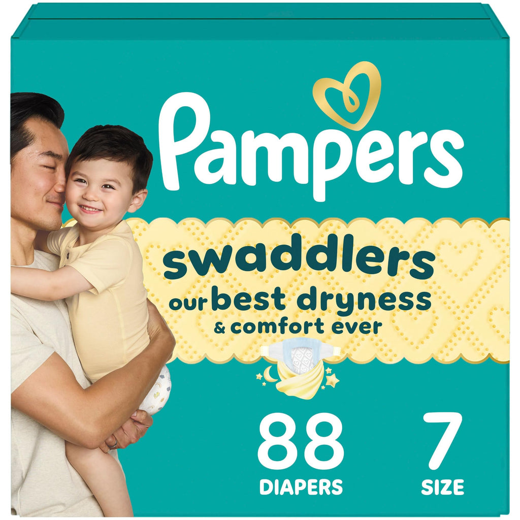 Pampers Swaddlers Diapers, Size 5 (20-37 lbs), 132 Count, Absorbent, Keeps Baby Dry and Comfortable, Skin Safe Disposable Baby Diaper (Packaging May Vary)