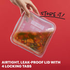 Pyrex Freshlock (5-Pack, 4 Cup) Glass Food Storage Containers Set, Airtight & Leakproof Locking Lids BPA-Free, Meal Prep Containers Set, Freezer Dishwasher Microwave Safe