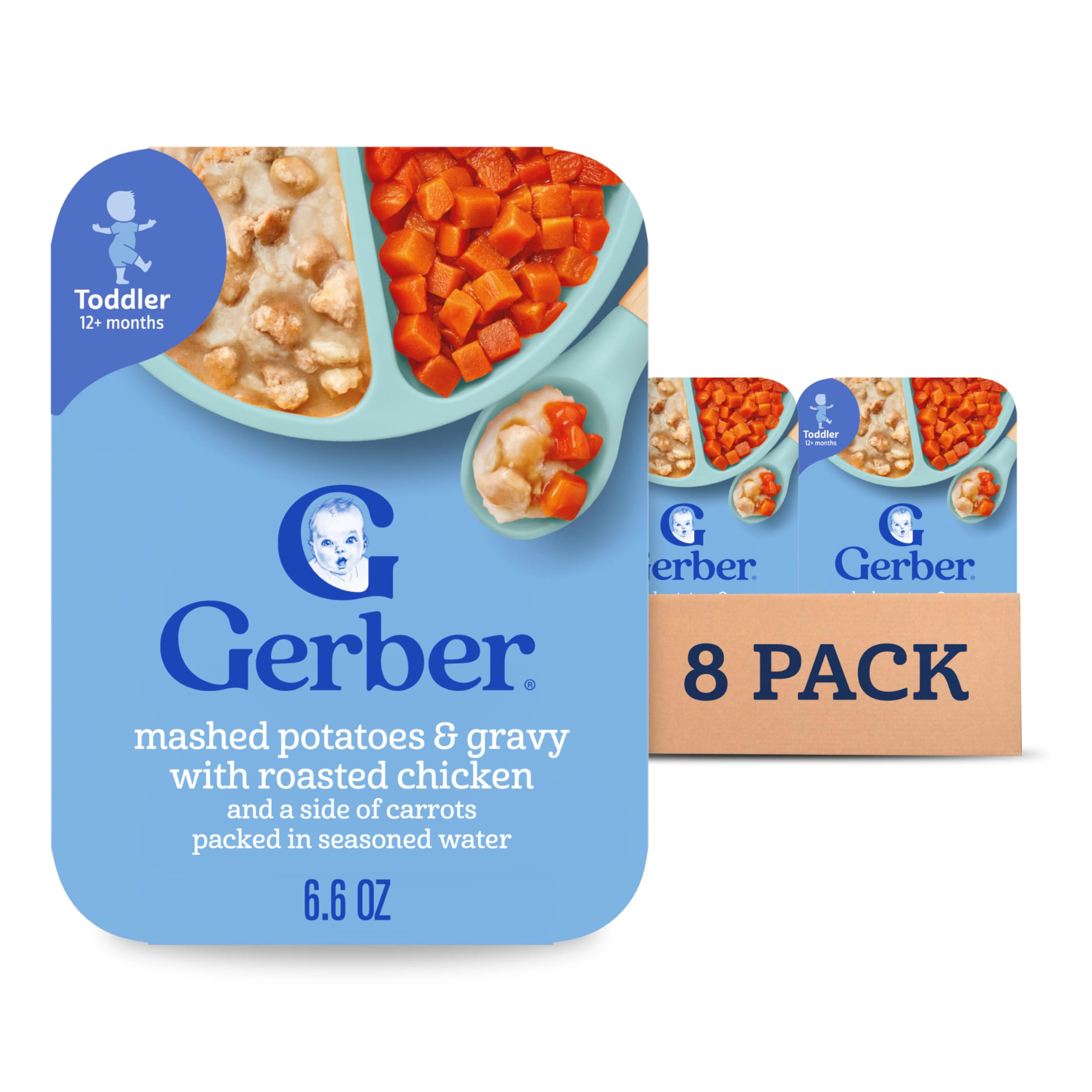 Gerber Toddler Food, Spaghetti Rings in Meat Sauce, Mealtime for Toddler, 6PK