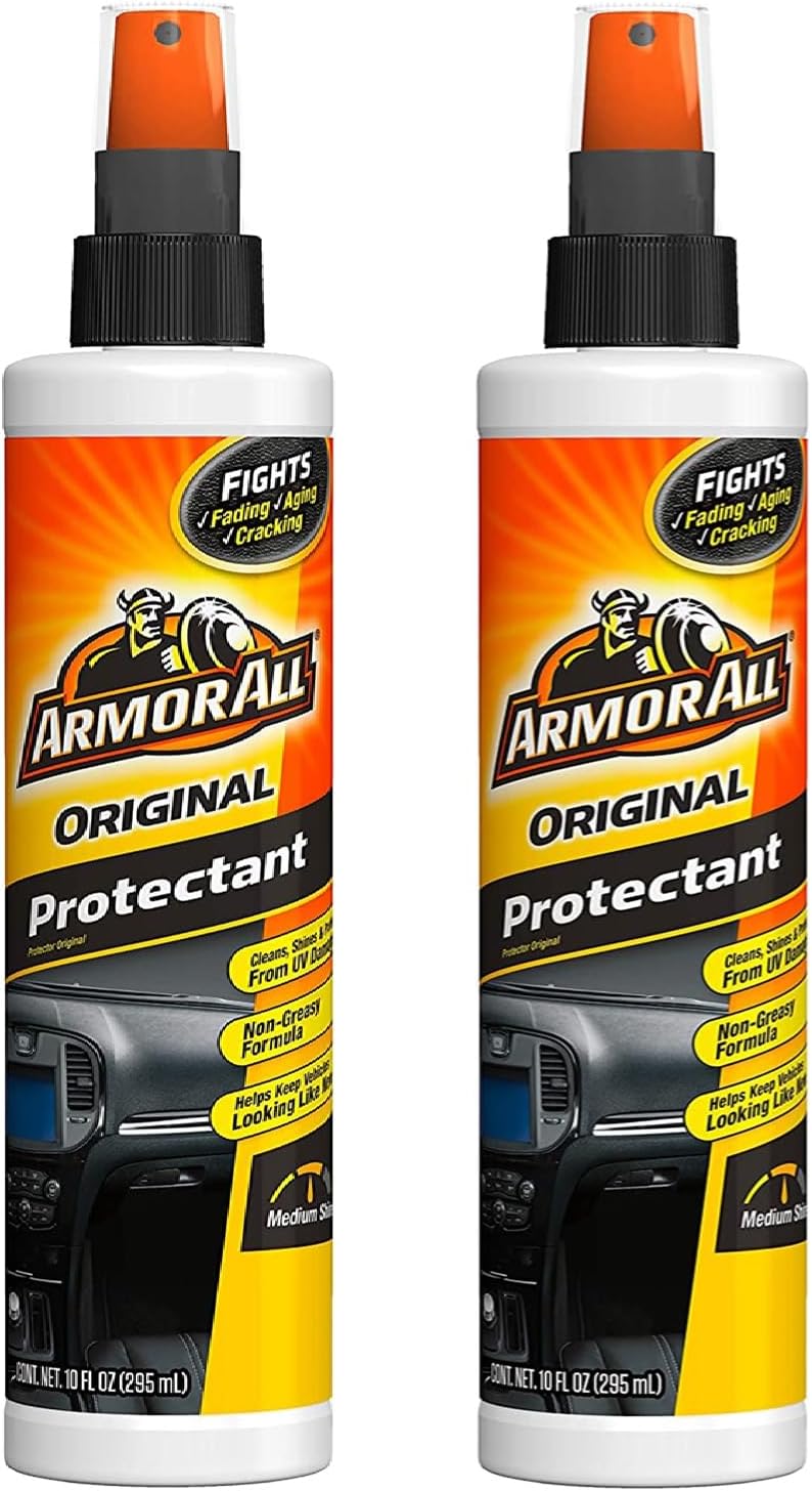 Armor All Interior Car Cleaner Spray Bottle, Protectant Cleaning for Cars, Truck, Motorcycle, Pump Sprayer, 10 Fl Oz (2 Packs)