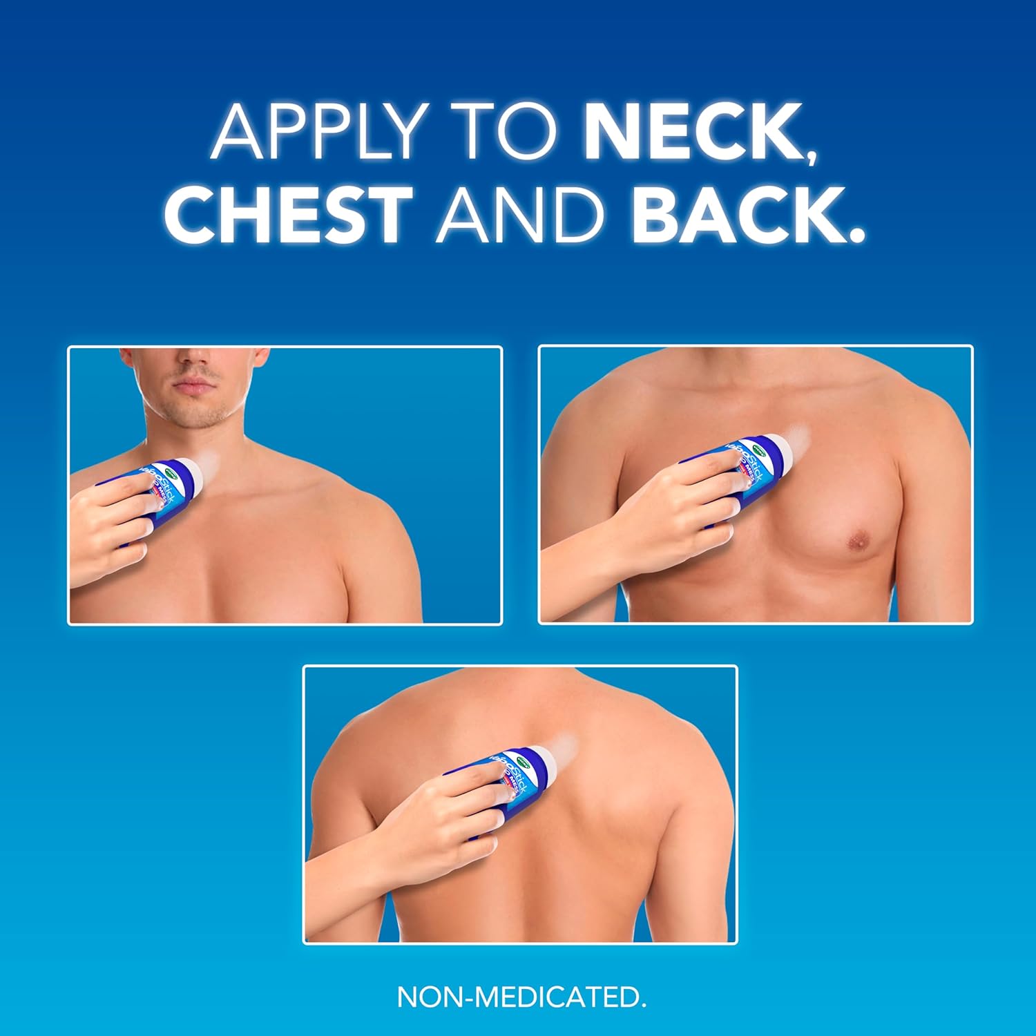 Vicks VapoStick, Solid Balm, No Mess, Soothing Non-Medicated Vicks Vapors, Easy-To-Use No-Touch Applicator, Quick Dry, Lightweight Skin Feel, 1.25oz x 2