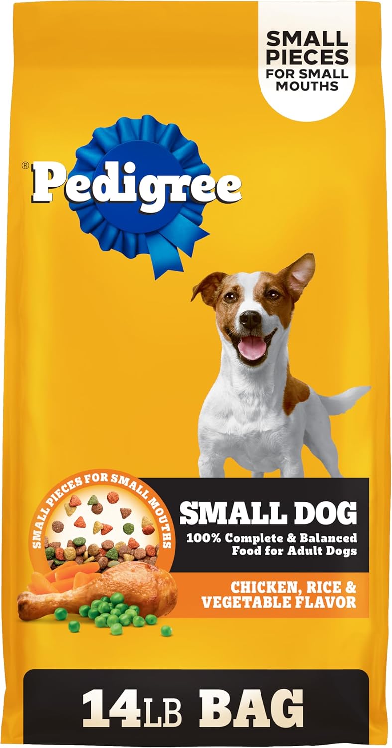 Pedigree Complete Nutrition Adult Small Dog Dry Dog Food, Grilled Steak & Vegetable Flavor, 14 lb. Bag