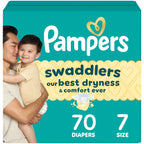 Pampers Swaddlers Diapers, Size 5 (20-37 lbs), 132 Count, Absorbent, Keeps Baby Dry and Comfortable, Skin Safe Disposable Baby Diaper (Packaging May Vary)
