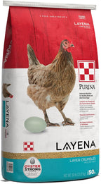 Purina, Layena Crumbles, Chicken Feed for Laying Hens, 50 lbs