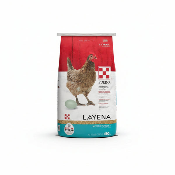 Purina, Layena Crumbles, Chicken Feed for Laying Hens, 50 lbs