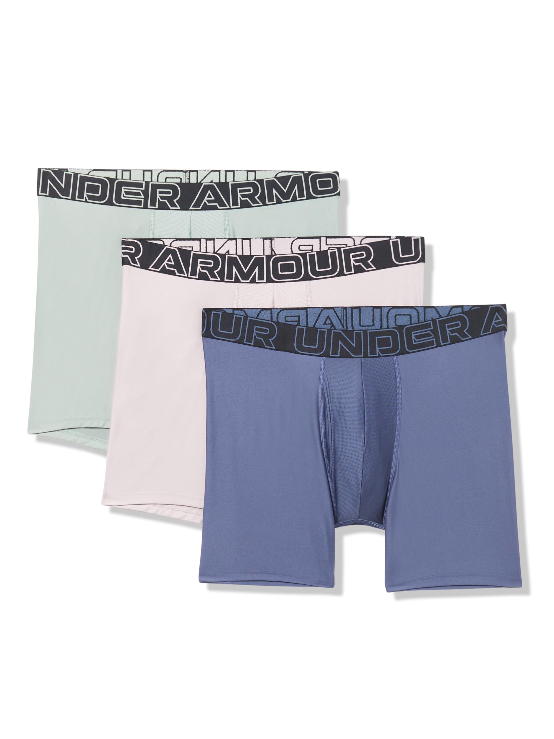 Under Armour Men's Multi-Pack Standard Tech Boxer Brief, 6" Inseam, All-Day Comfort & Ultra-Soft