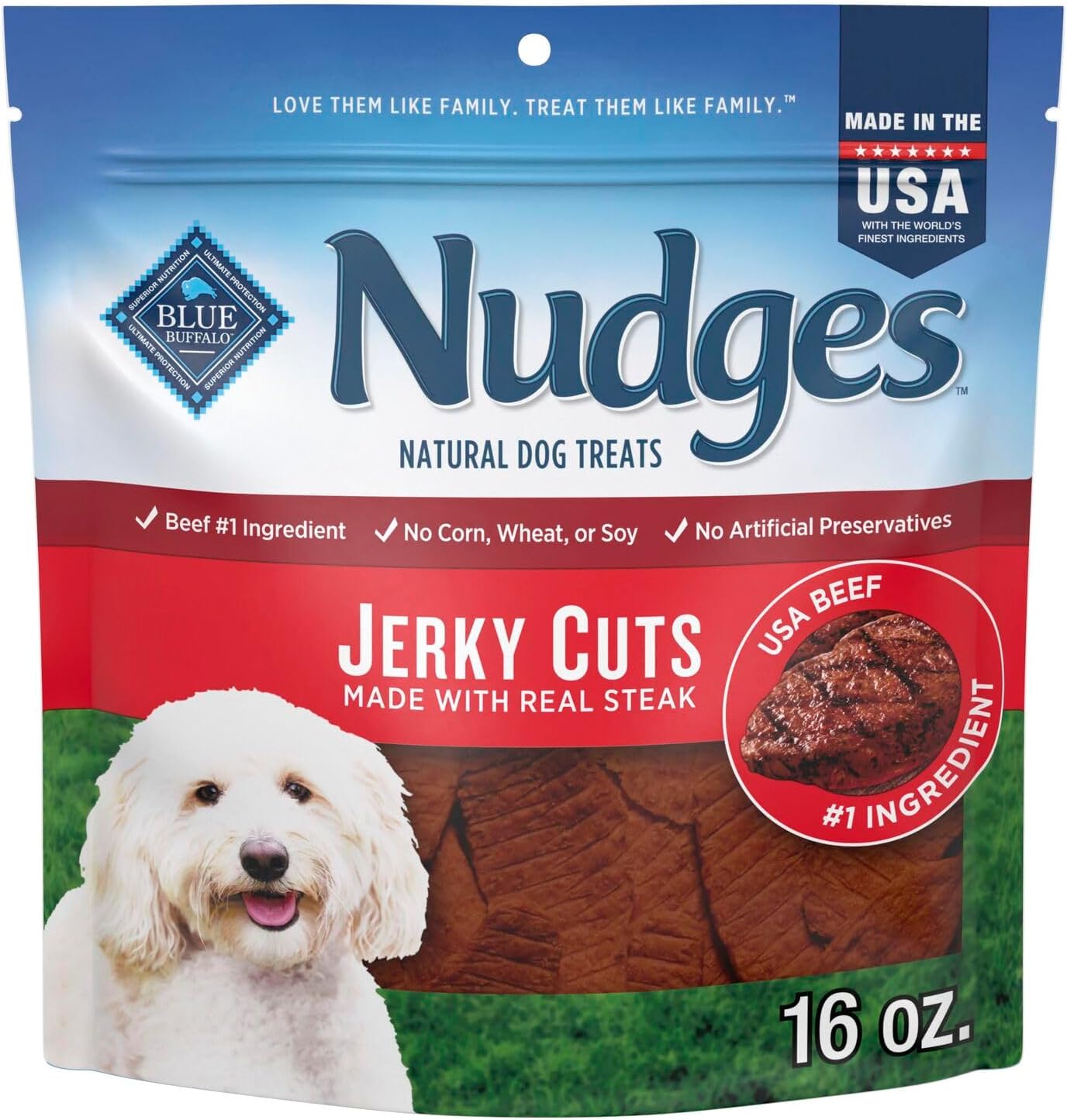 Blue Buffalo Nudges Jerky Cuts Natural Dog Treats Chicken