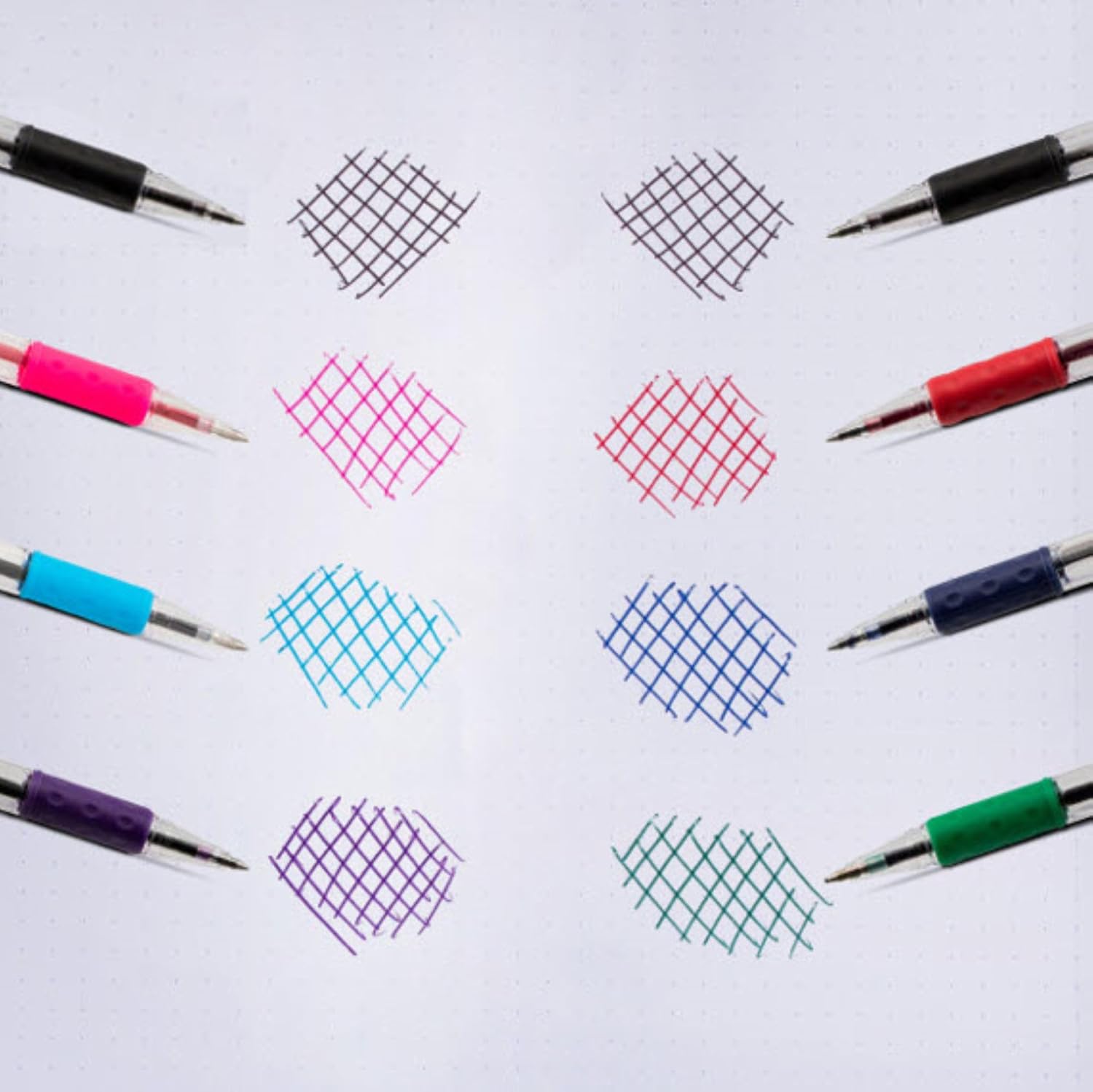 Pentel RSVP Original Ballpoint Pen, (0.7mm) Fine Line, Assorted Ink Colors, Clear Barrel, 8 Pack with Bonus Black Ink Pen