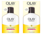 Olay Face Moisturizer, Complete with Sunscreen SPF 15, Daily Facial Lotion for Normal Skin, Lightweight Hydrating Broad Spectrum Sun Protection - Vitamin C, E, and Niacinamide - 6 Oz 2 Pack
