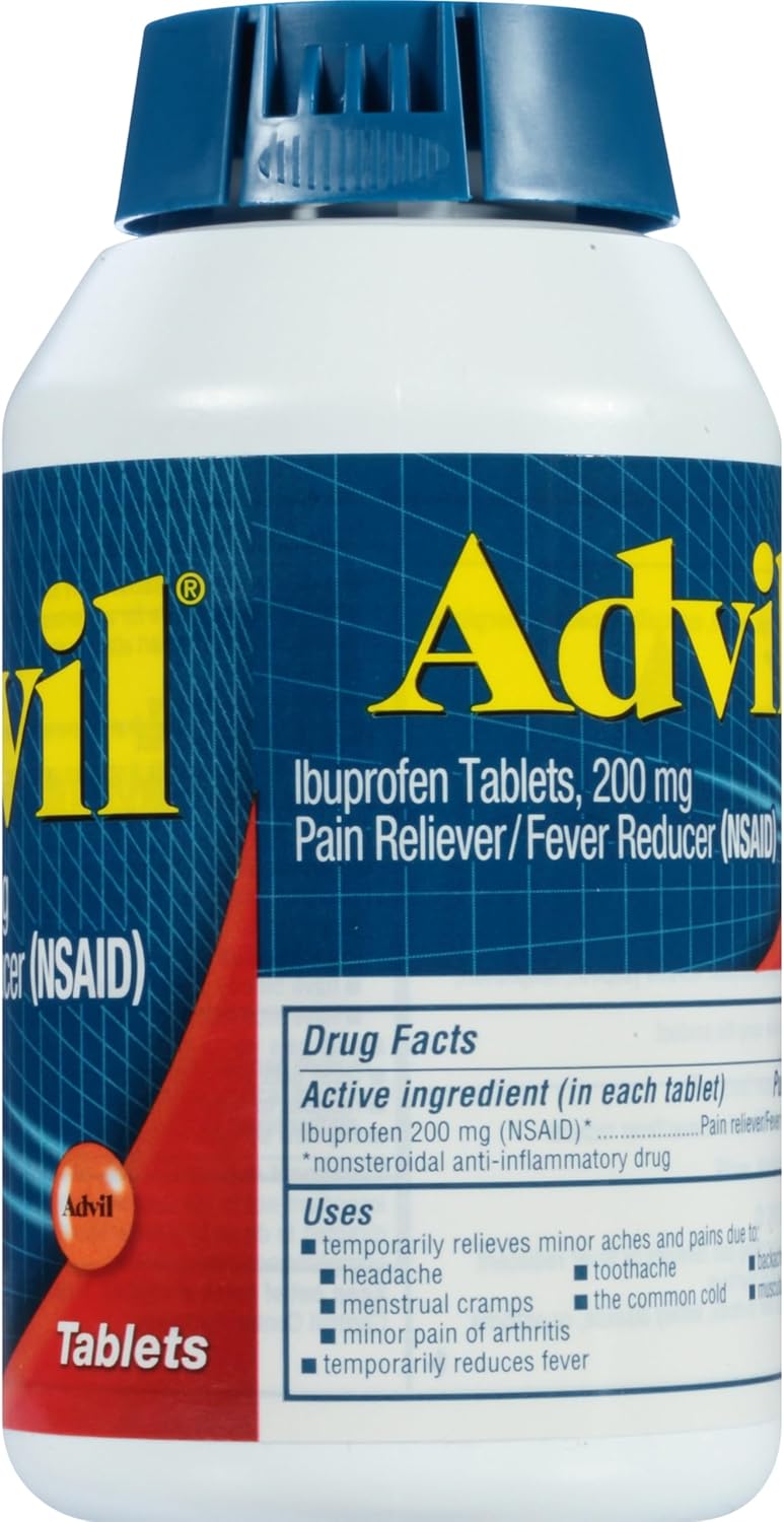 Advil Pain Reliever and Fever Reducer, Ibuprofen 200mg for Pain Relief - 300 Count, Advil PM Pain Reliever and Nighttime Sleep Aid, Ibuprofen for Pain Relief and Diphenhydramine Citrate - 2 Count