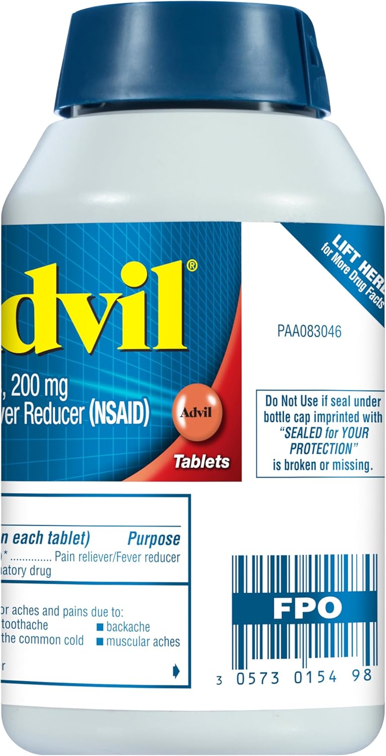 Advil Pain Reliever and Fever Reducer, Ibuprofen 200mg for Pain Relief - 300 Count, Advil PM Pain Reliever and Nighttime Sleep Aid, Ibuprofen for Pain Relief and Diphenhydramine Citrate - 2 Count