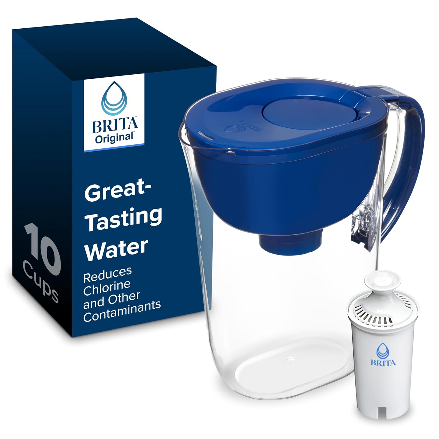 Brita Metro Water Filter Pitcher with SmartLight Change Indicator, BPA-Free, Replaces 1,800 Plastic Water Bottles a Year, Lasts Two Months, Includes 1 Filter, Small - 6-Cup Capacity, Turquoise