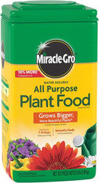 Miracle-Gro Water Soluble All Purpose Plant Food, For All Indoor or Outdoor Plants, Roses, Flowers, Vegetables, Houseplants, Trees, and Shrubs, 1.5 lbs
