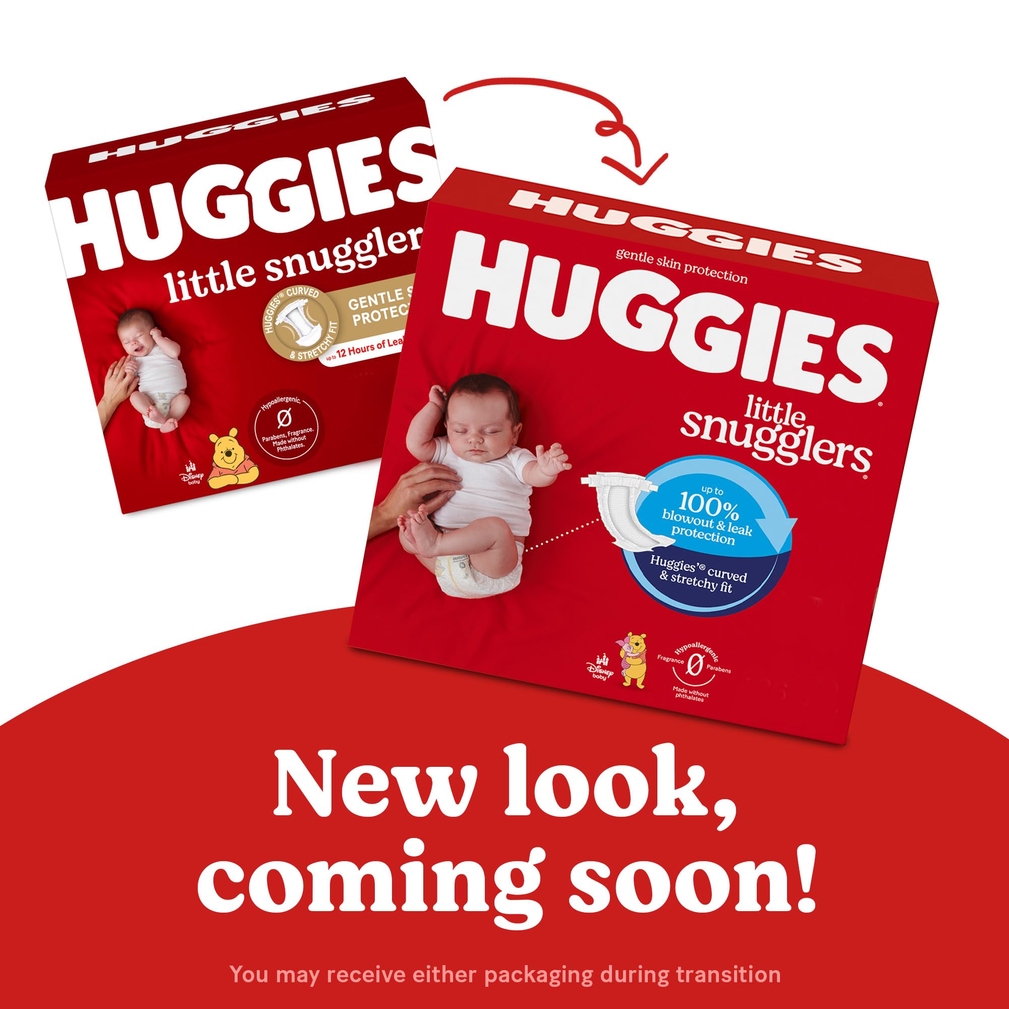 Huggies Size 1 Diapers, Little Snugglers Diapers, Size 1 (8-14 lbs), 198 Count (6 Packs of 33), Packaging May Vary