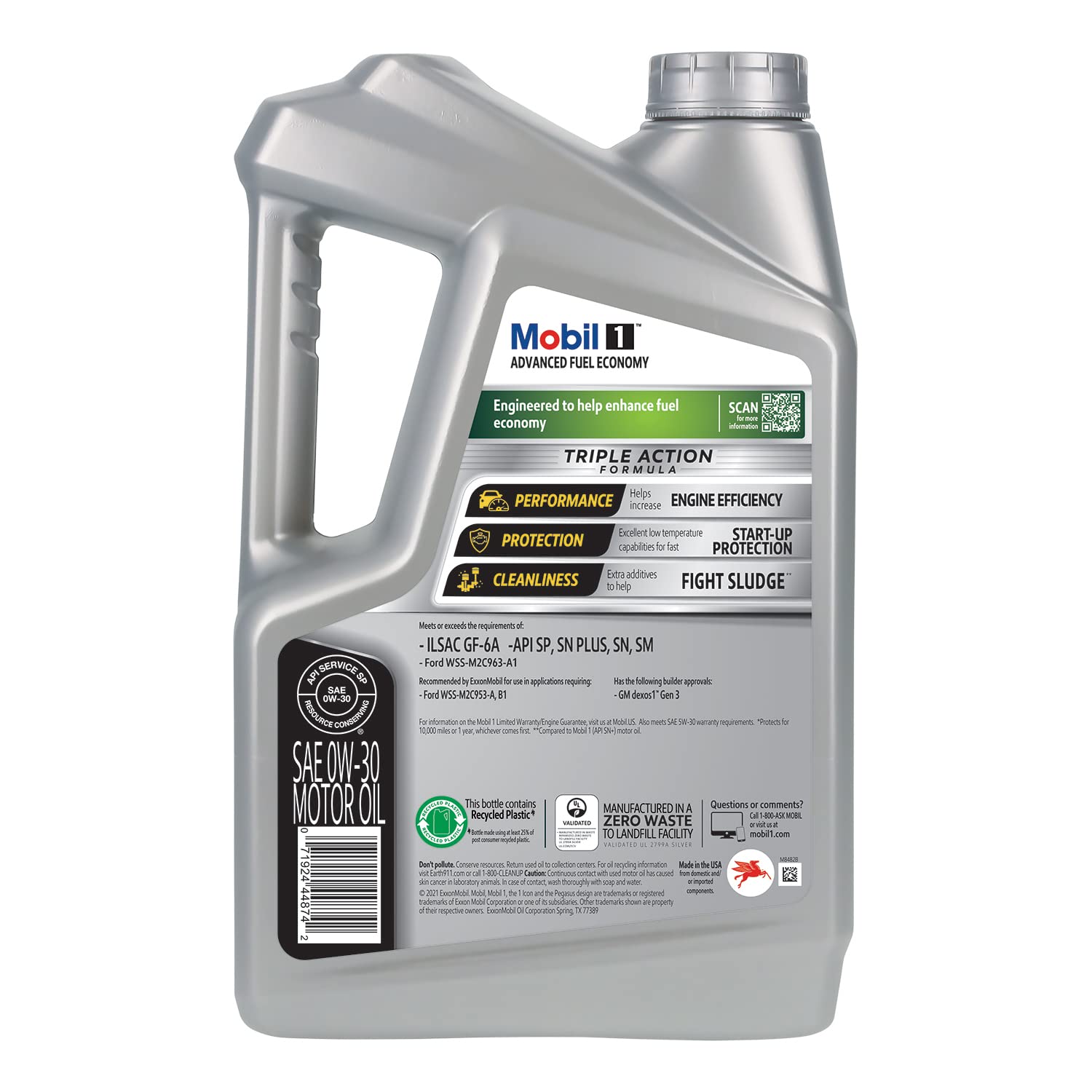 Mobil 1 European Car Formula Full Synthetic Motor Oil 0W-40, 5 Quart