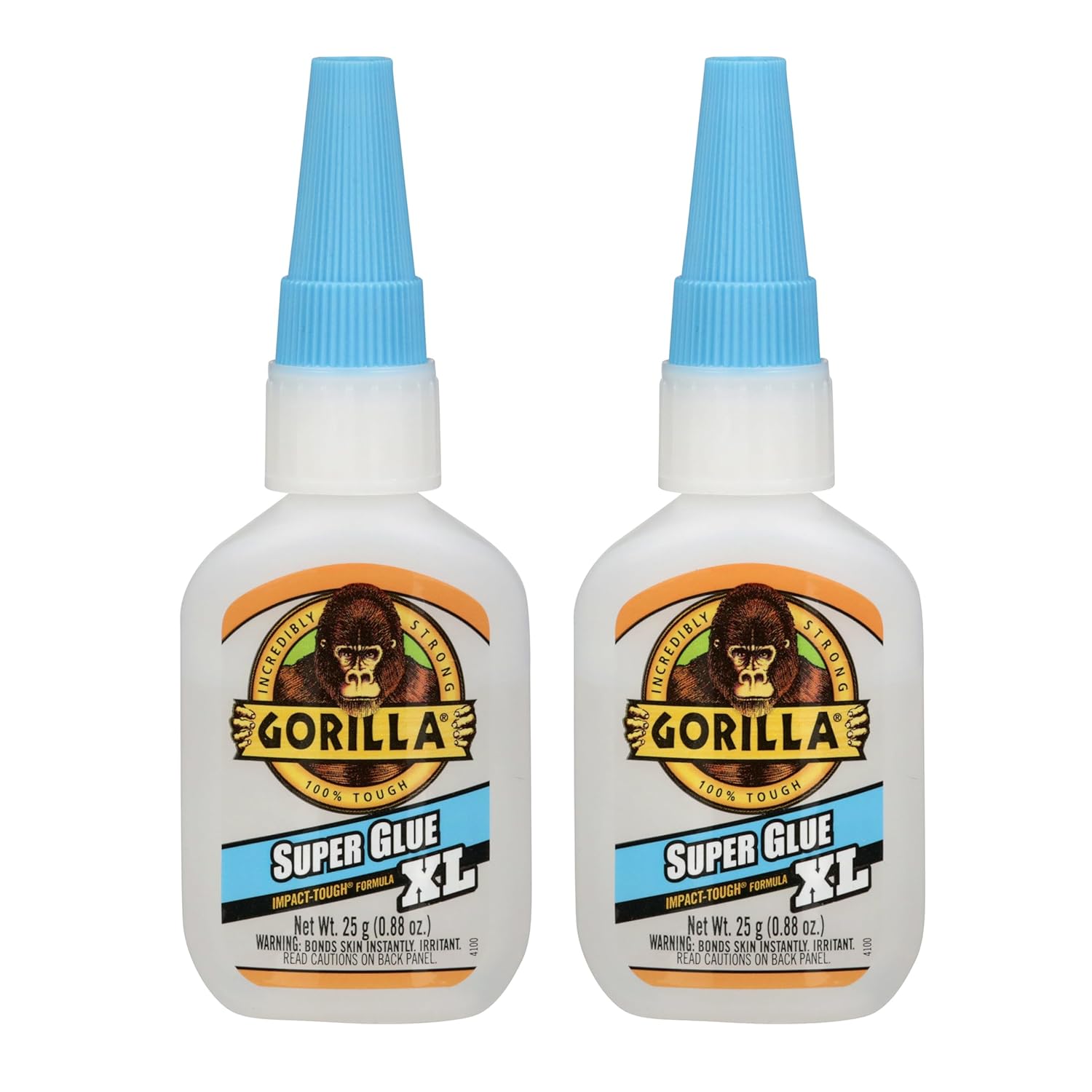 Gorilla Super Glue XL, Clear Glue, 25 Gram (Pack of 2) - All Purpose and Fast Setting for Projects and Repairs