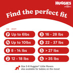 Huggies Size 1 Diapers, Little Snugglers Diapers, Size 1 (8-14 lbs), 198 Count (6 Packs of 33), Packaging May Vary